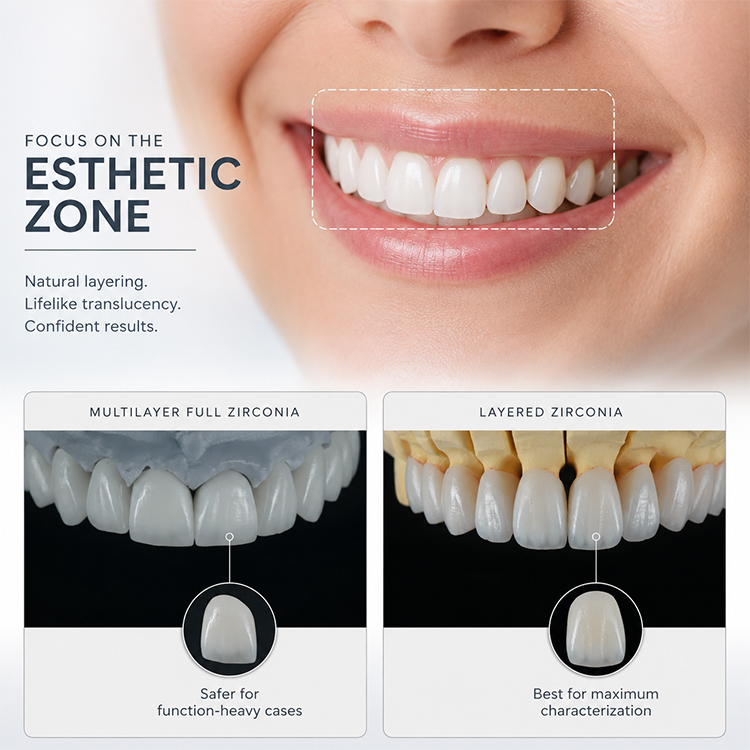 Multilayer Full Zirconia vs Layered Zirconia: Which Is Much better for the Esthetic Area? 2 Multilayer Full Zirconia vs Layered Zirconia