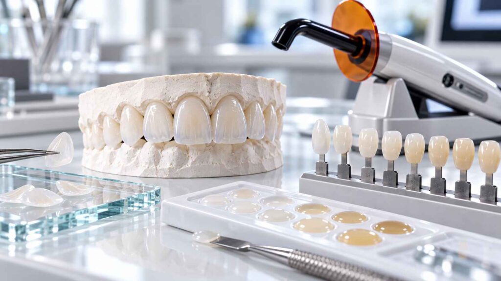 Light-Cure Cement Shade Selection for Ultra-Thin Veneers
